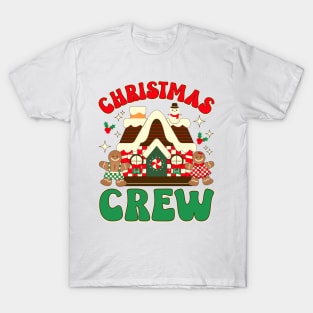 Christmas Crew Gingerbread In Candy House T-Shirt